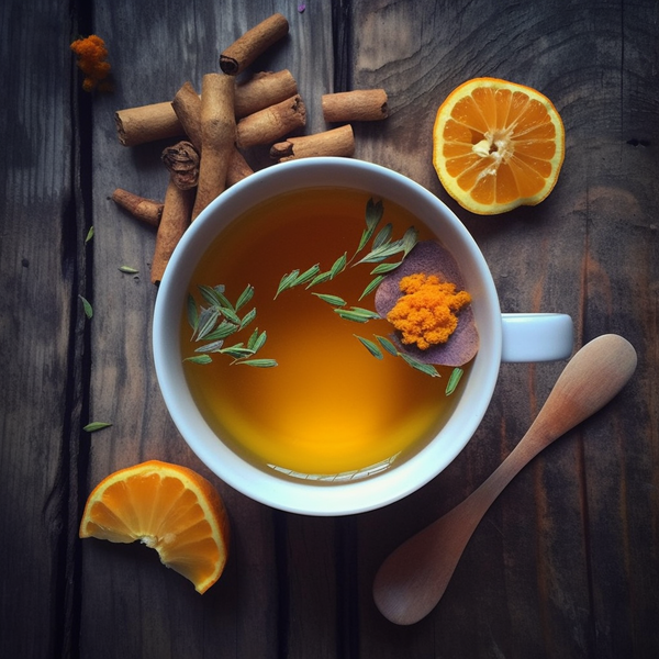 Té de cúrcuma y jengibre